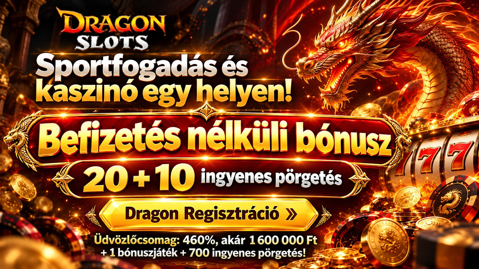 DragonSlots befizetés nélküli bónusz