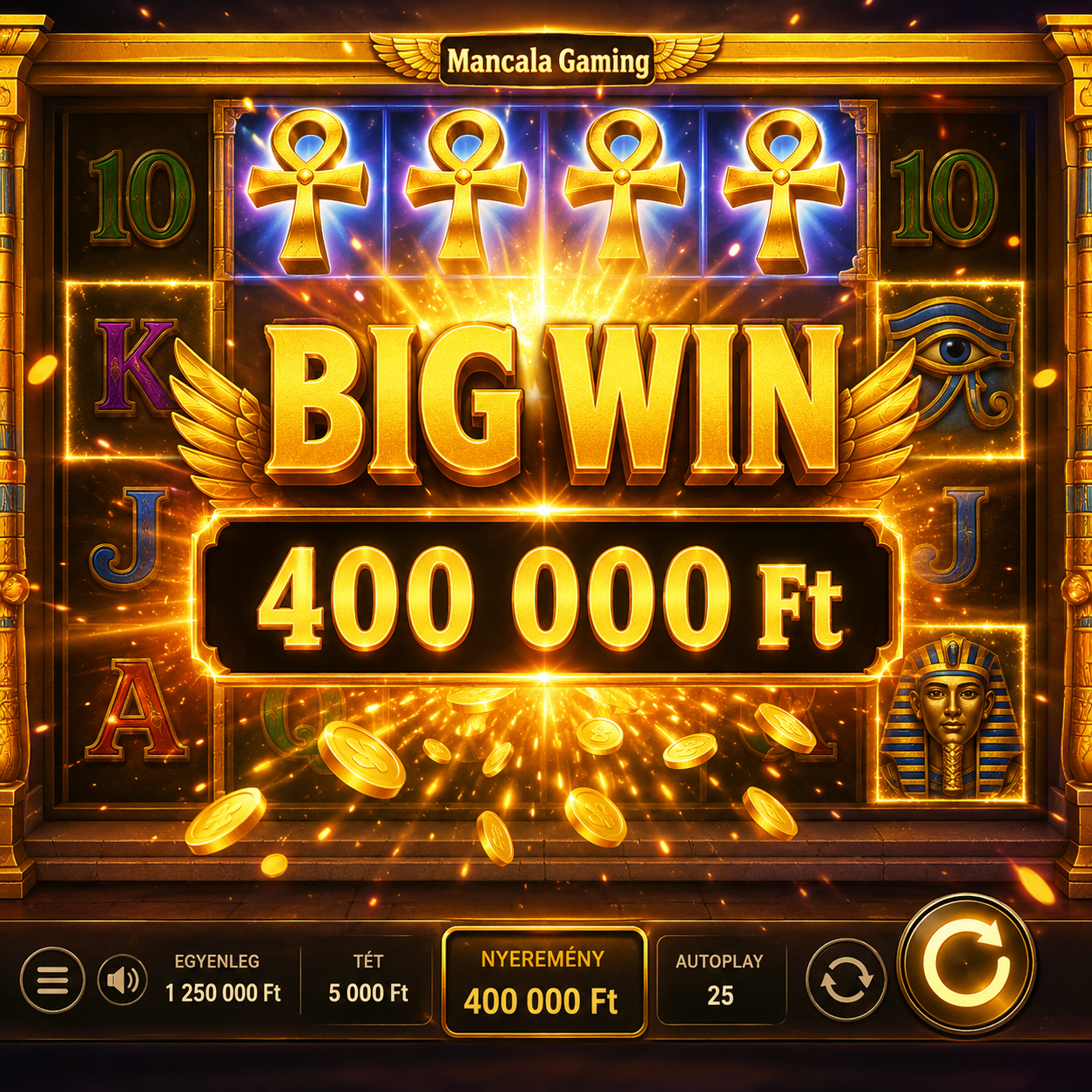 Mighty Egypt Riches játék 150 ingyenes pörgetéssel