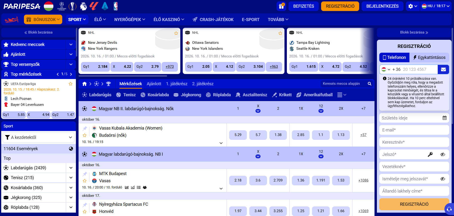 Paripesa akár 41 000 Ft sportfogadási bónusz