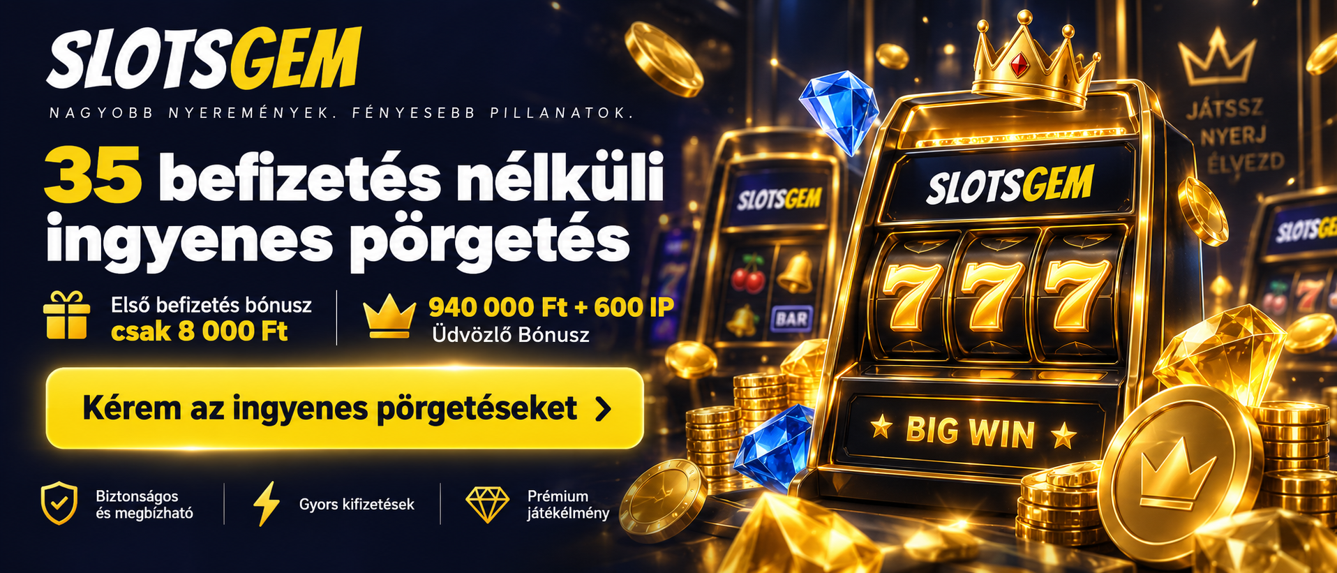 SlotsGem Casino bónusz